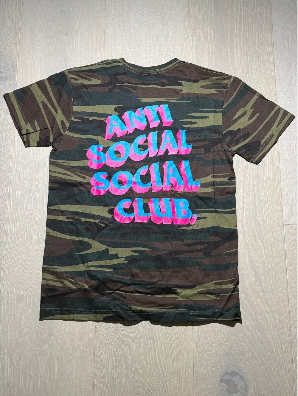 Anti Social Social Club Woodland Camo Logo Tee Medium ASSC Authentic New - Picture 4 of 4